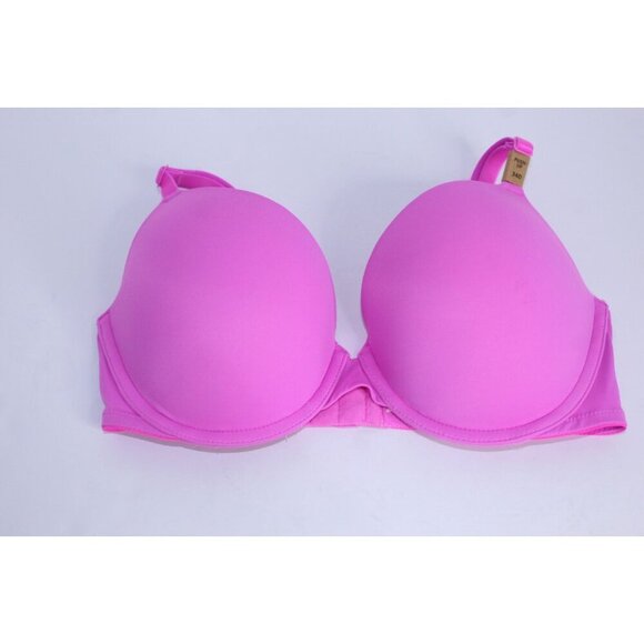 Pink By Victoria's Secret 34 D Pink Solid Push Up Lightly Padded Unwired NWT - Picture 4 of 15